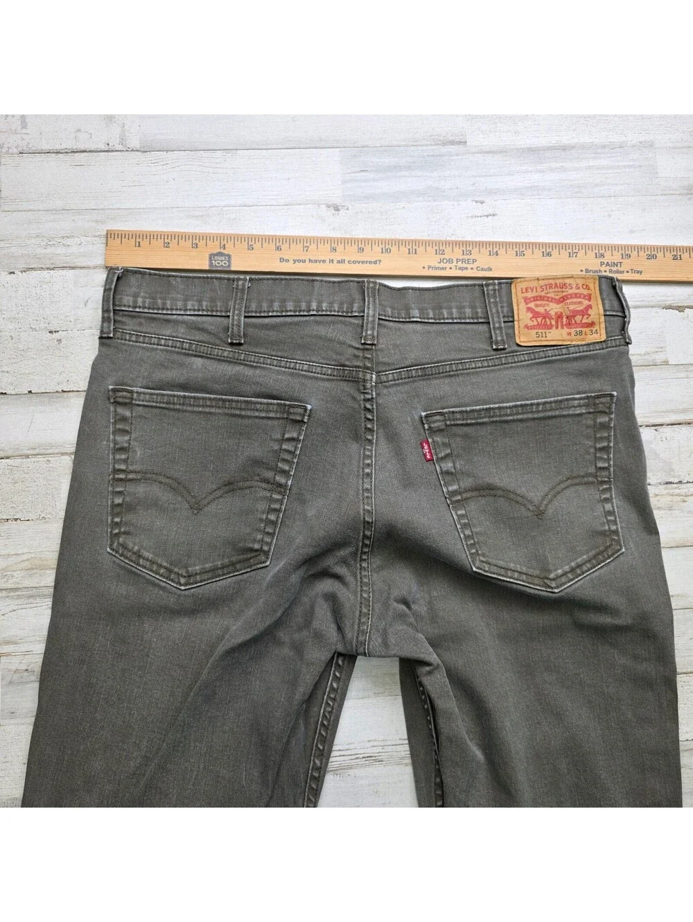 Levi's 511 Men's Jeans 38x34 Brown Denim Cotton Blend Stretch Comfort